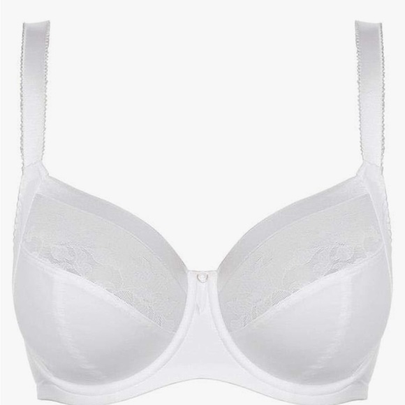 Fantasie Women's Full Coverage Illusion Bra Side Support 38E White - Picture 5 of 6